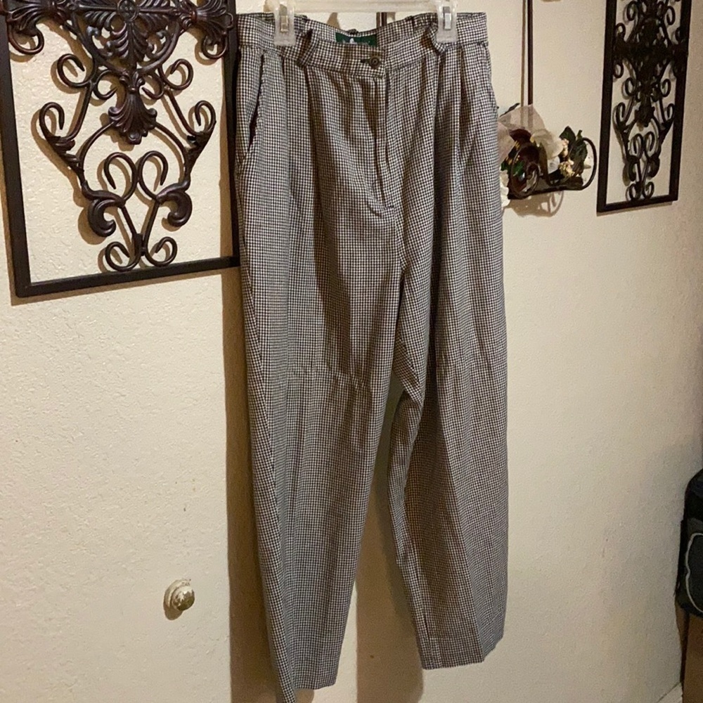Hunter Club Size 14P Houndstooth Black and White Pants!!! - Picture 1 of 5
